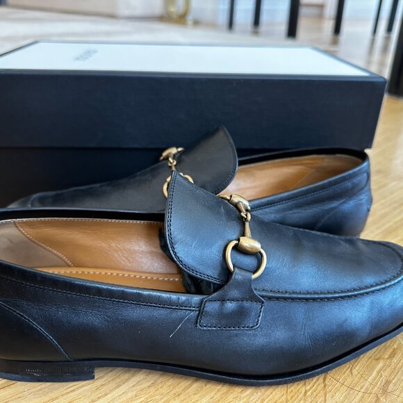 Gucci Jordaan Leather Loafers Black Men’s Size US 11/EU 10.5 (fits size US 12) main image 4